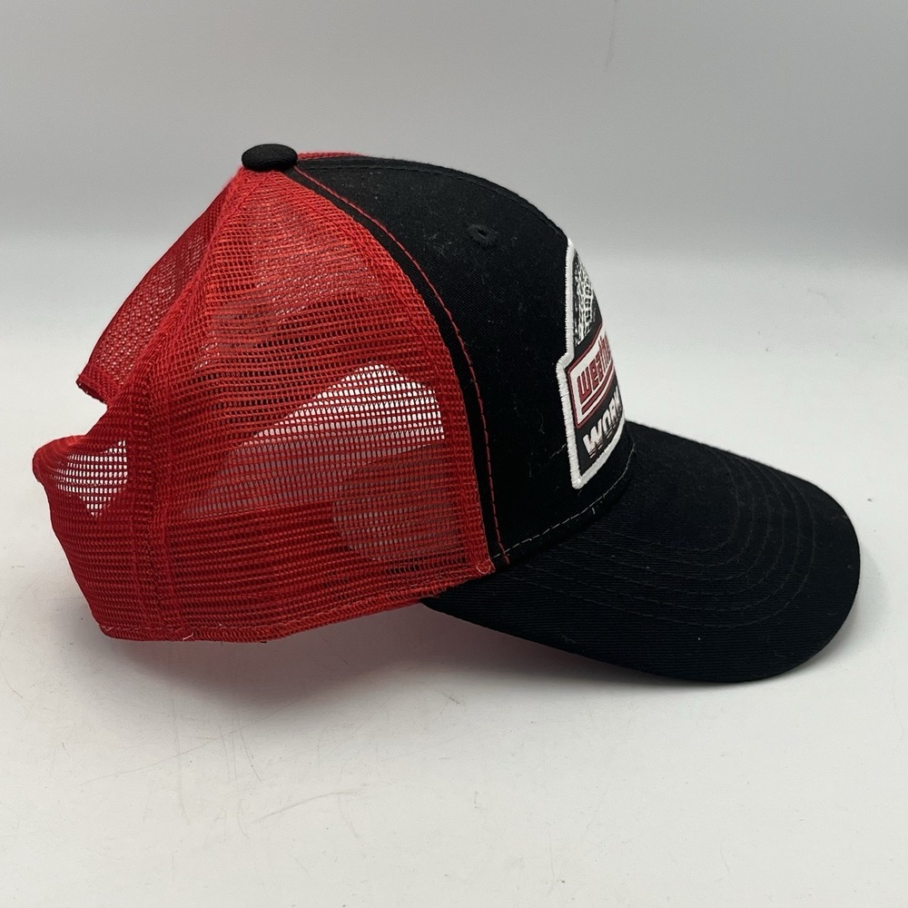 NEW Weather Guard Work Crew Trucker Hat Black/Red Cap Snapback - Picture 2 of 6